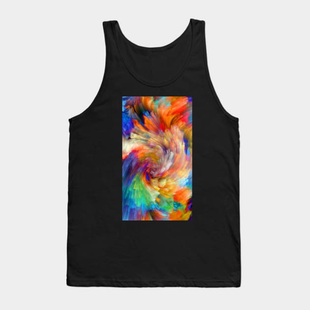 Rainbow Powder Colour Explosion - Design 1 (ORANGE / BLUE) Tank Top by auxentertainment